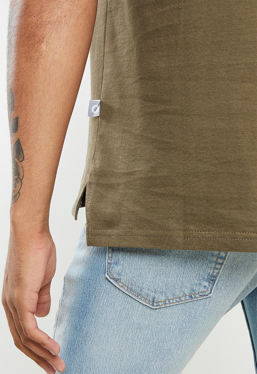urban° - Urban big back print crew tee - brown
