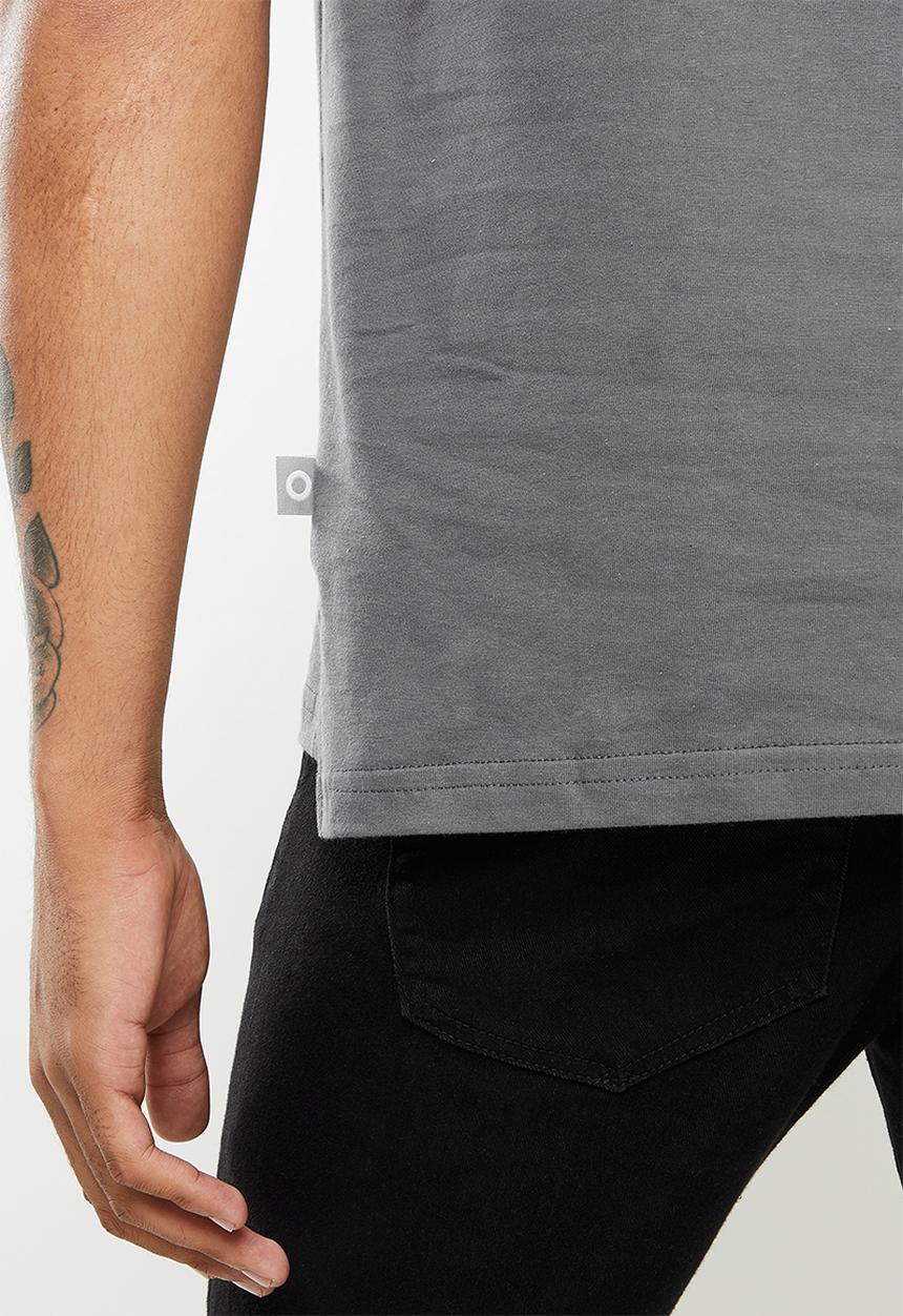 urban° - Urban big back print crew tee - charcoal