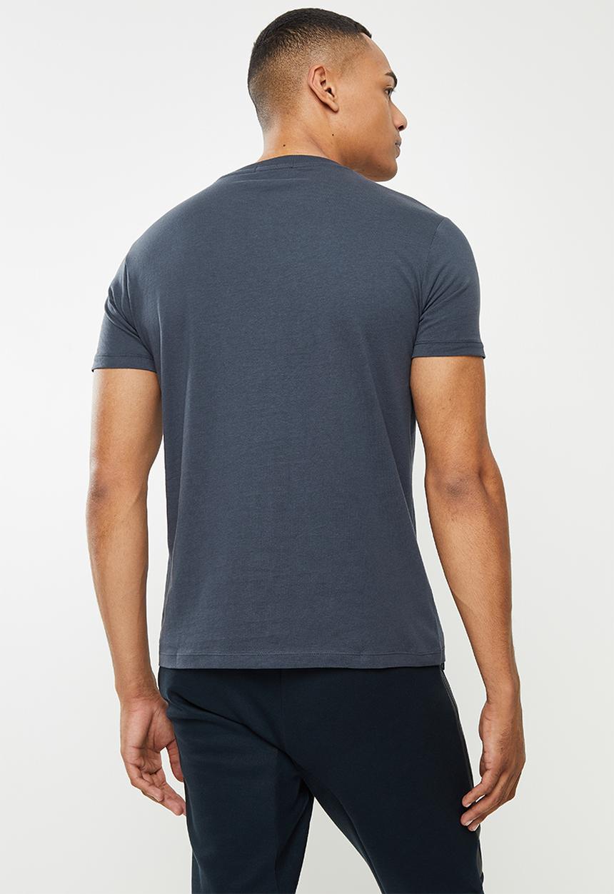 Replay - Replay logo tee - charcoal