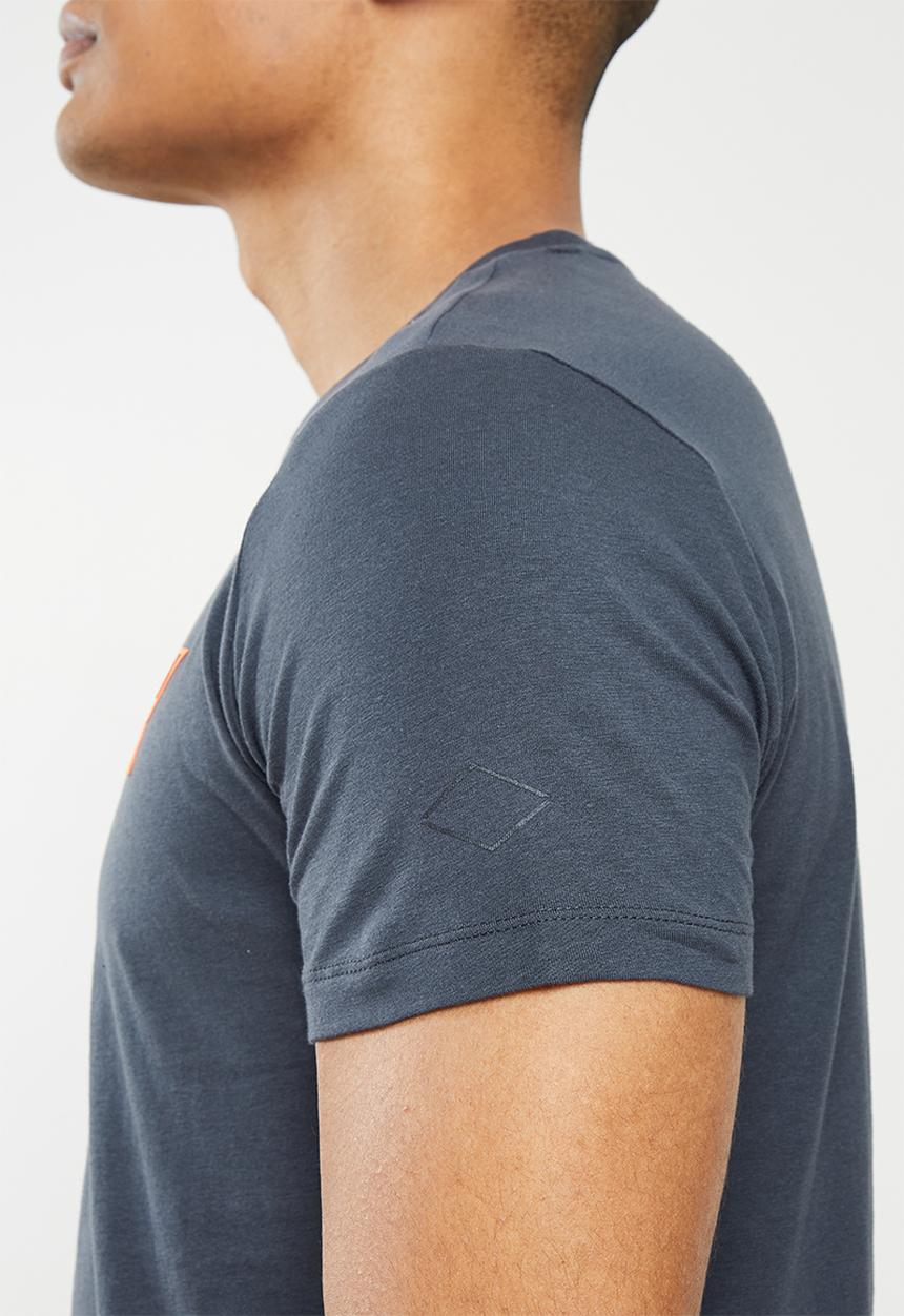 Replay - Replay logo tee - charcoal