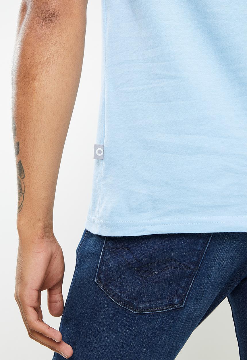 urban° - Urban embroidered tee - celestial blue