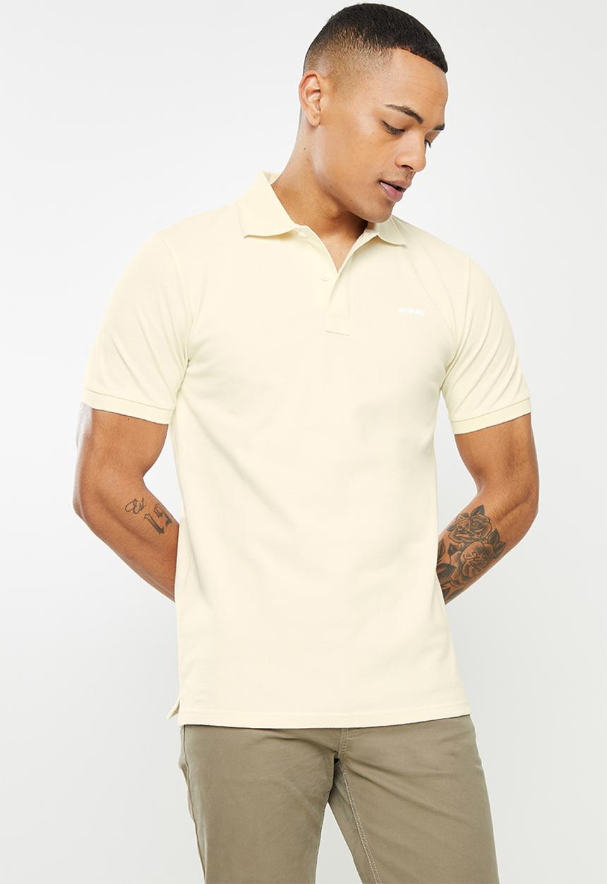 urban° - Urban pique high square chest logo golfer - bone