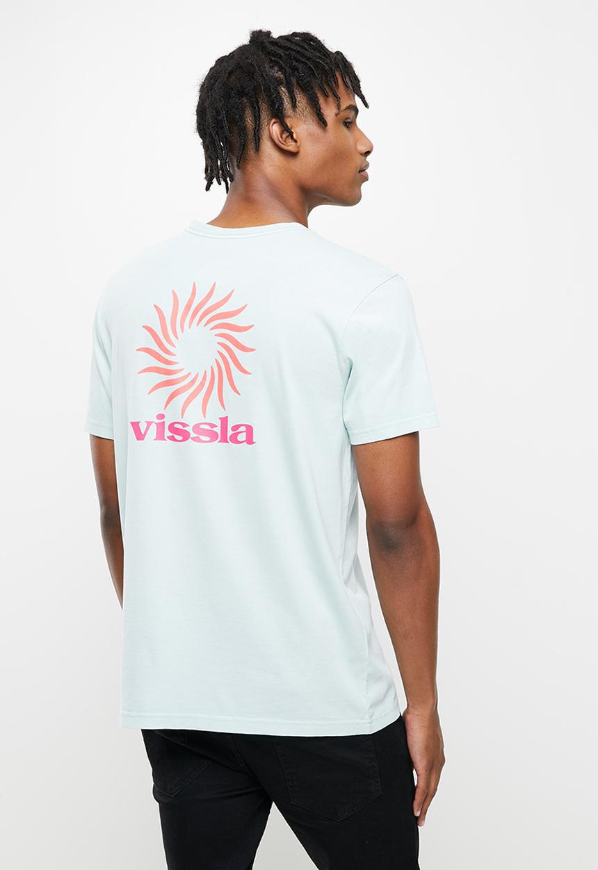 Vissla  - Pin wheel pigment short sleeve pocket tee - ice blue
