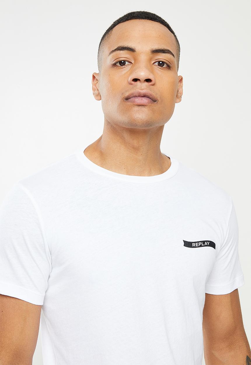 Replay - Replay side label tee - white
