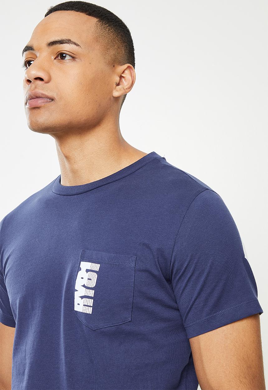 Replay - Replay backprint logo tee - royal blue