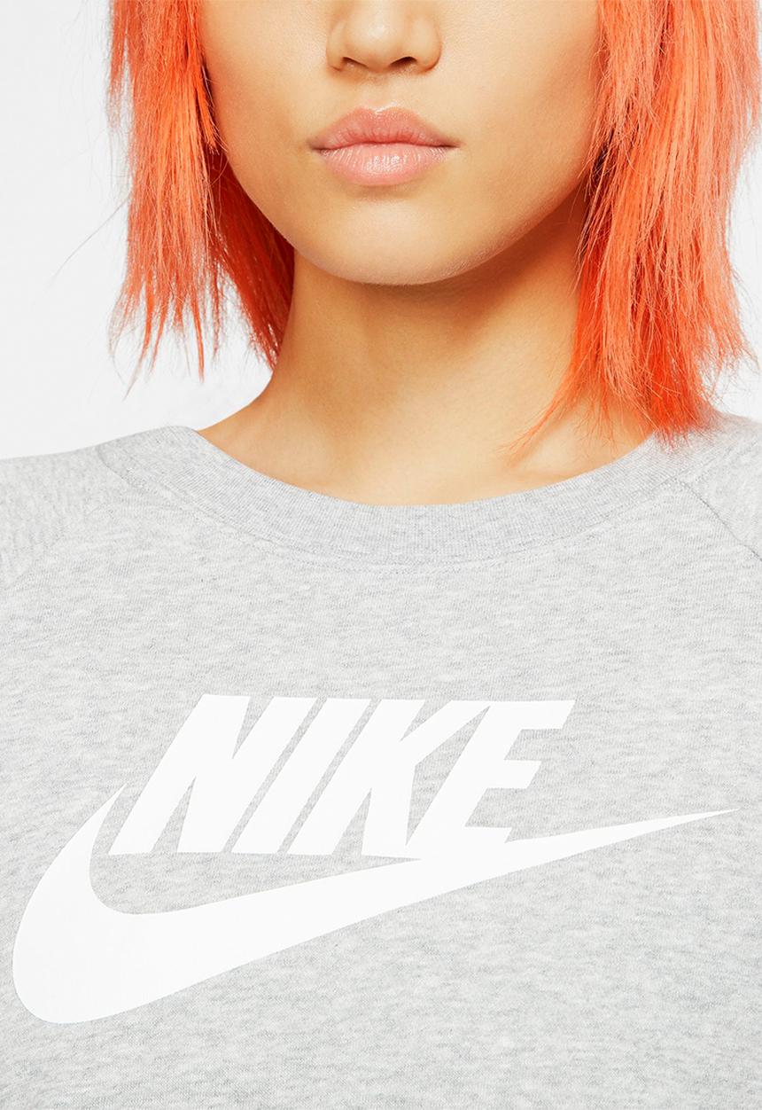 Nike - W nsw essential fleece crew - dark grey heather