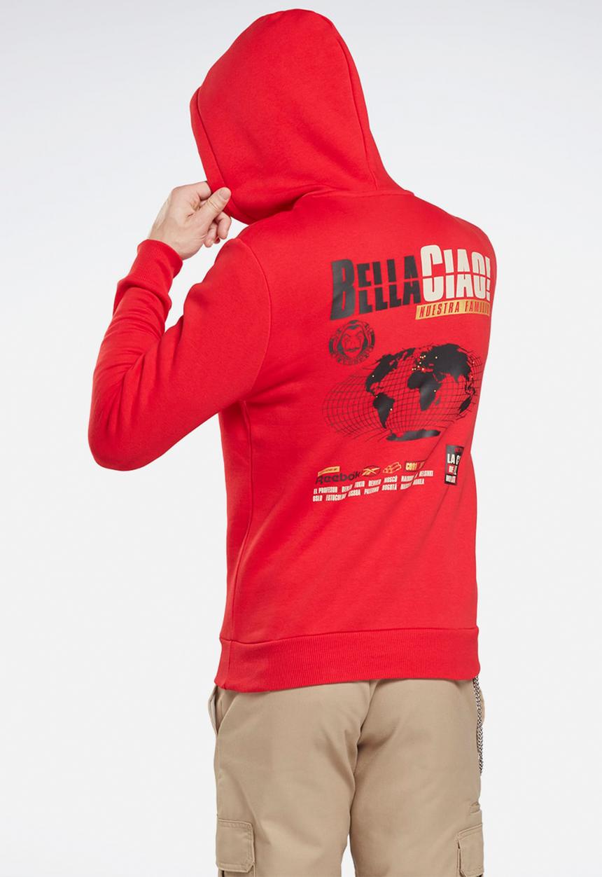 Reebok - La casa de papel hoodie - vector red