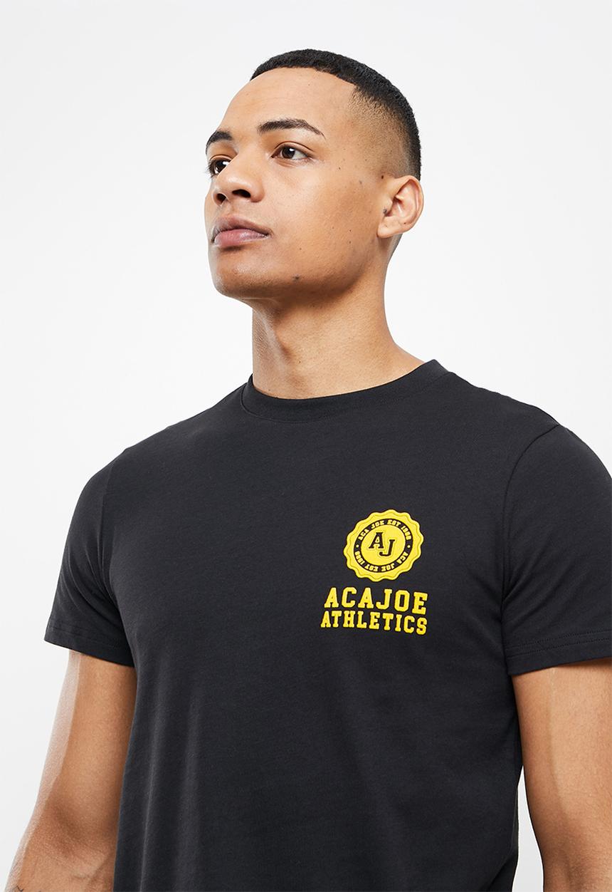 Aca Joe - Aca Joe flock emblem tee - caviar