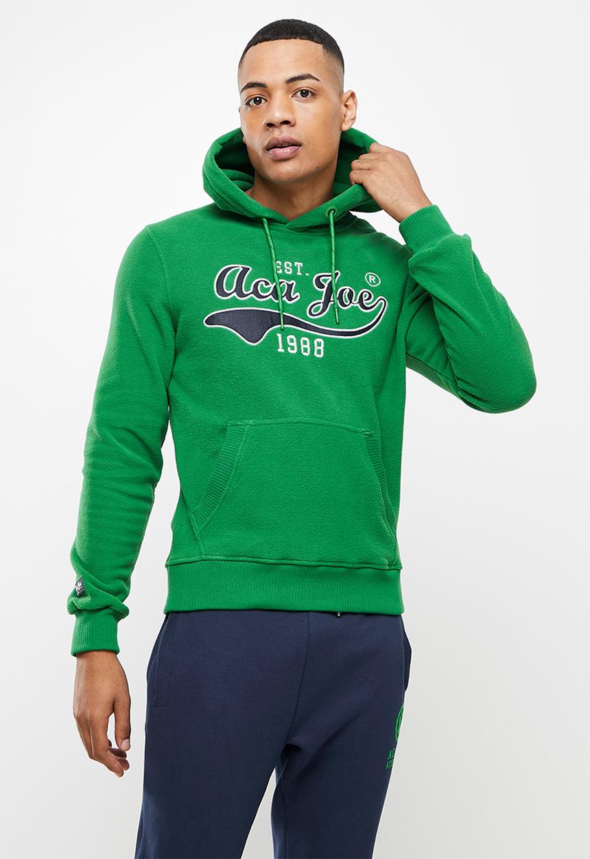 Aca Joe - Rubber print logo hoodie - green