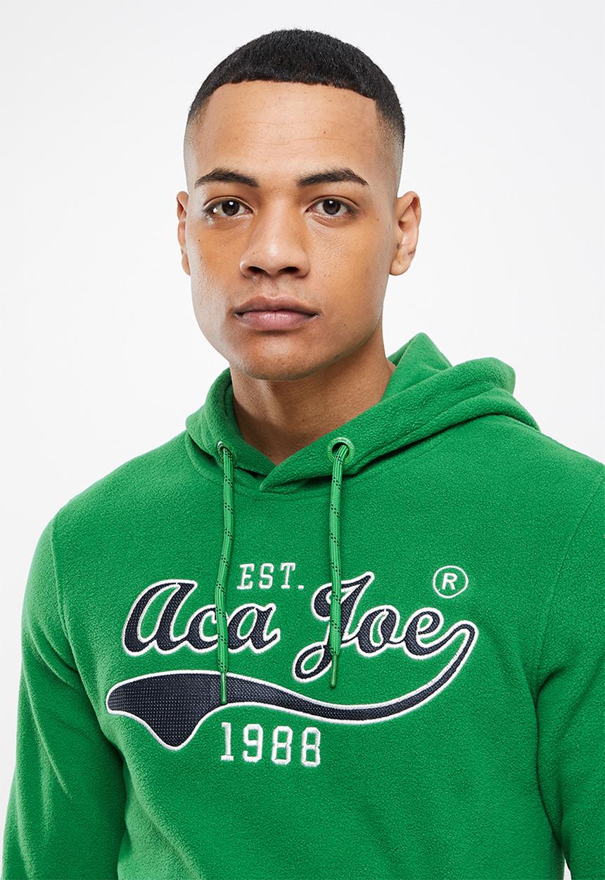 Aca Joe - Rubber print logo hoodie - green
