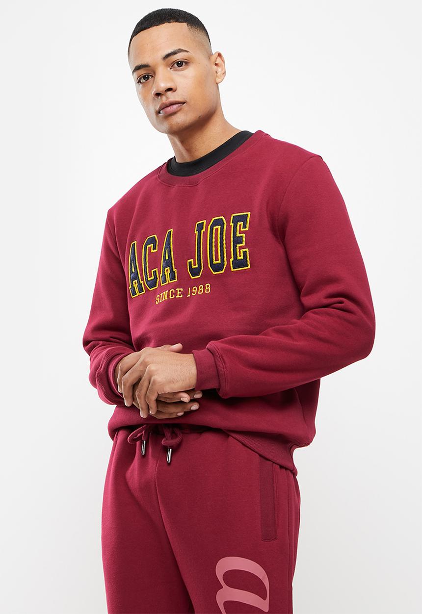 Aca Joe - Aca joe felt applique  sweater - maroon