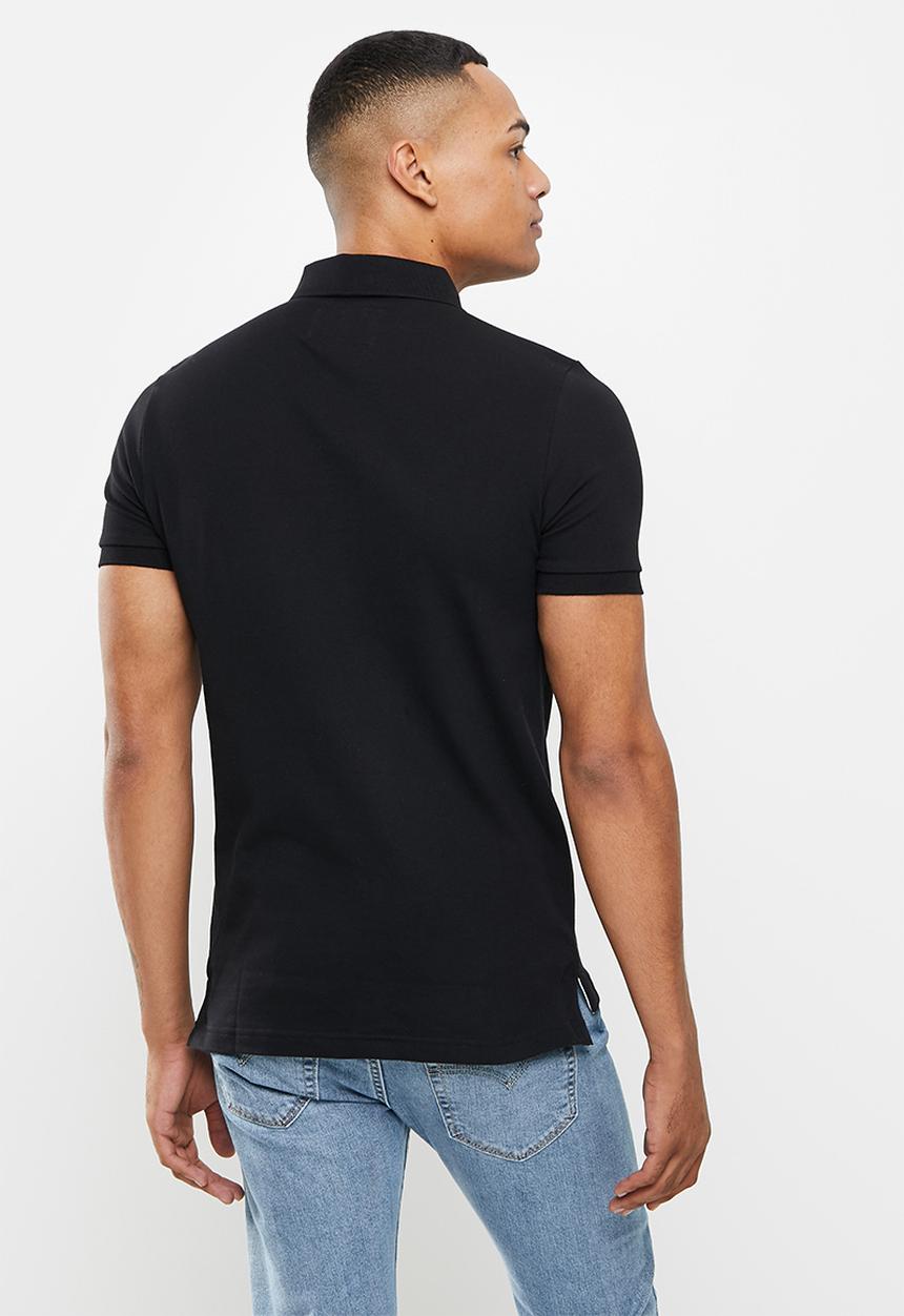 Aca Joe - 3D embroidery short sleeve golfer - caviar