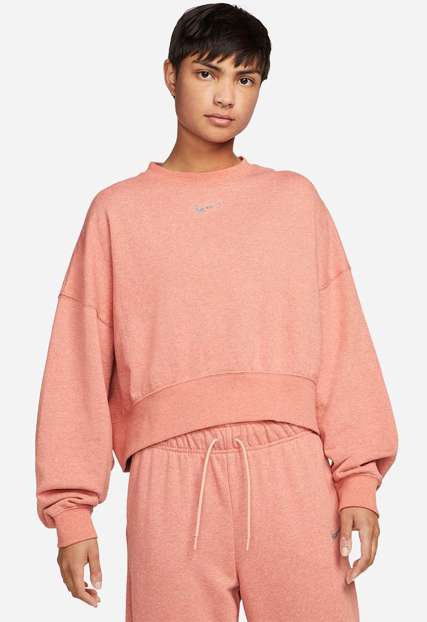 Nike - W nsw ess flc crew clctn re - madder root