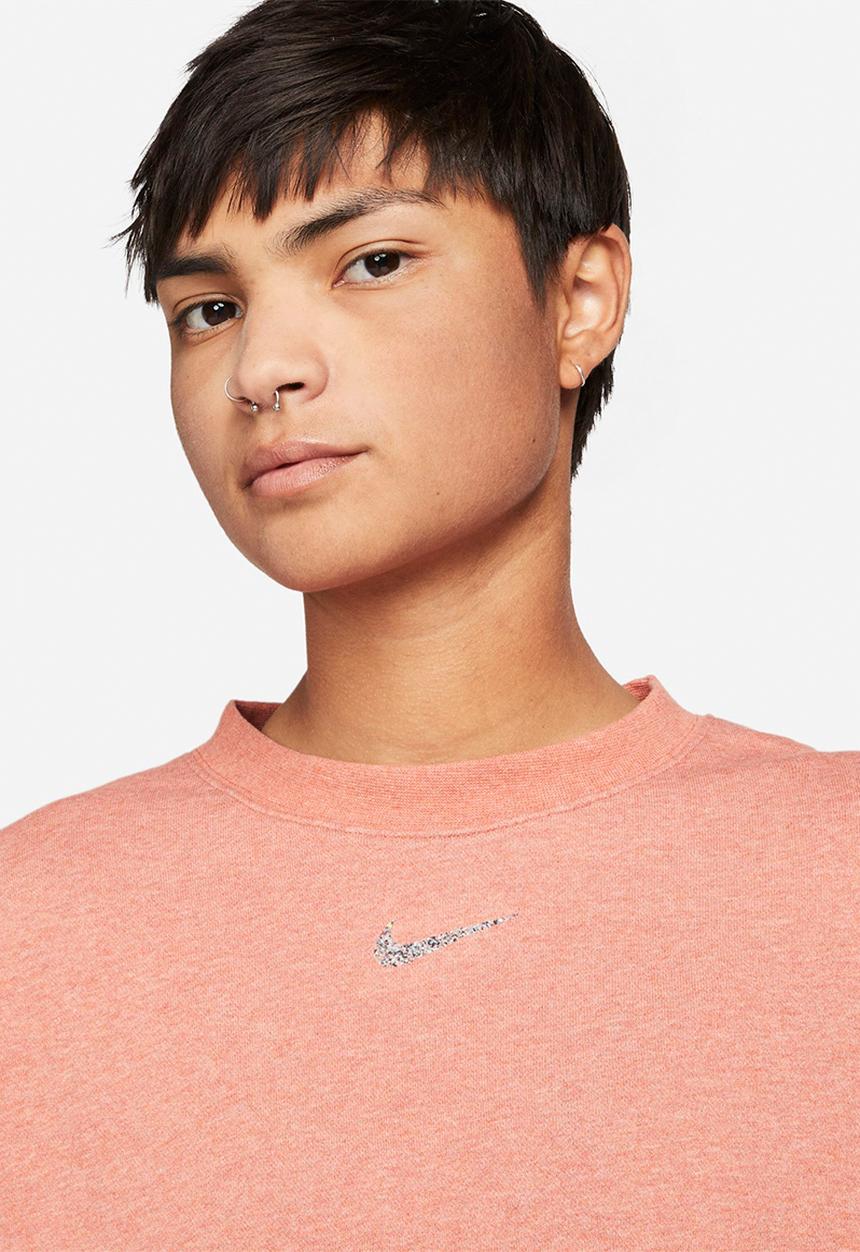 Nike - W nsw ess flc crew clctn re - madder root