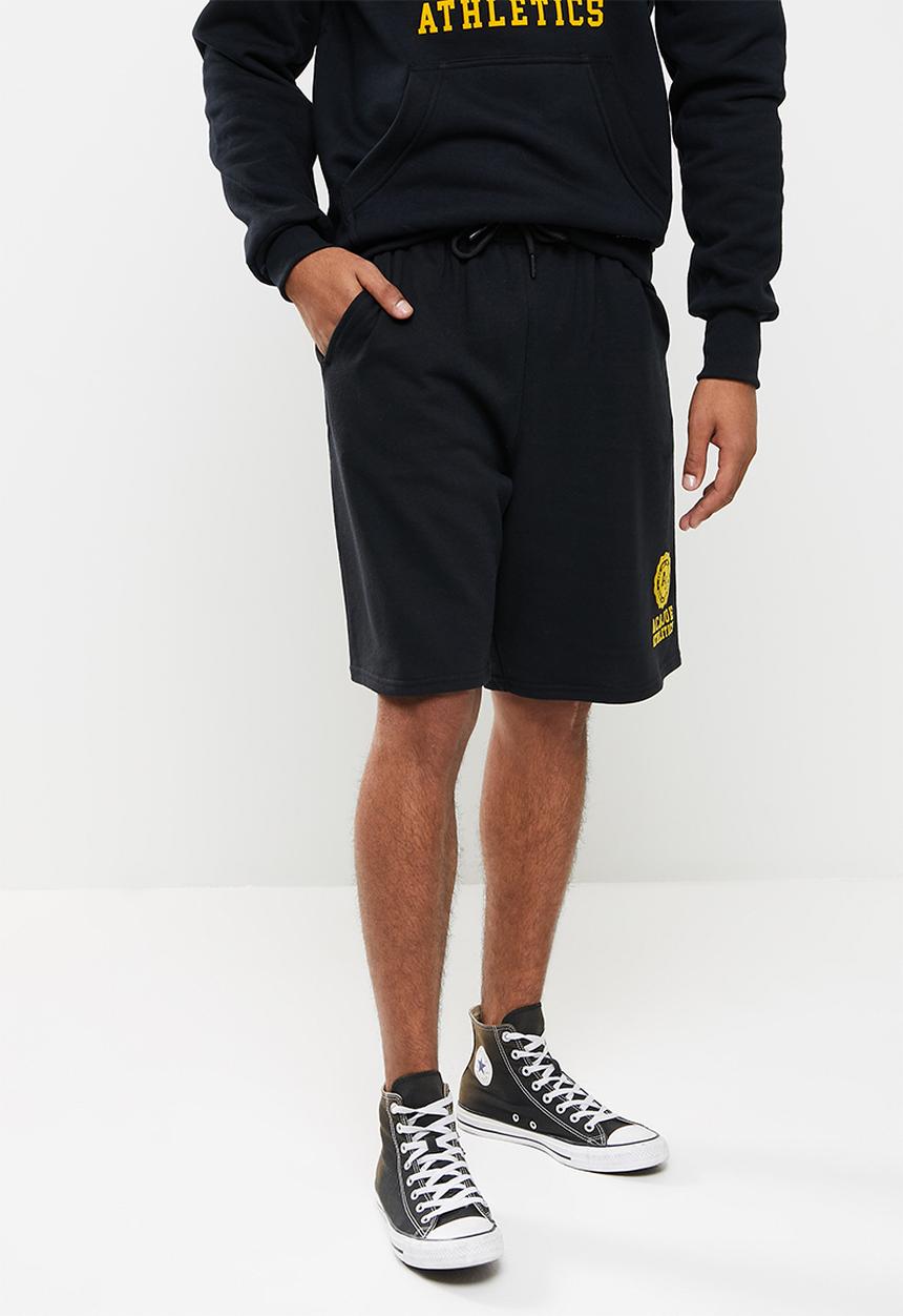 Aca Joe - Aca joe flock emblem fleece short - caviar