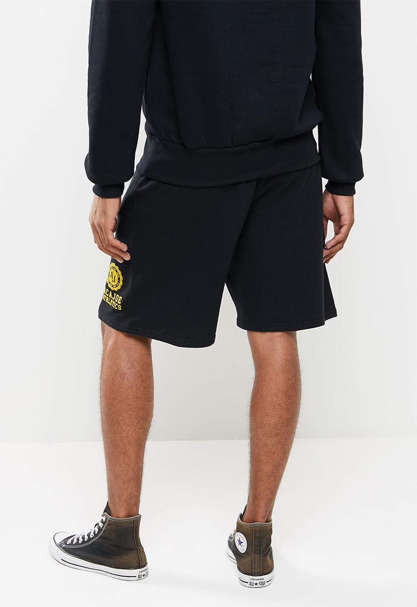 Aca Joe - Aca joe flock emblem fleece short - caviar