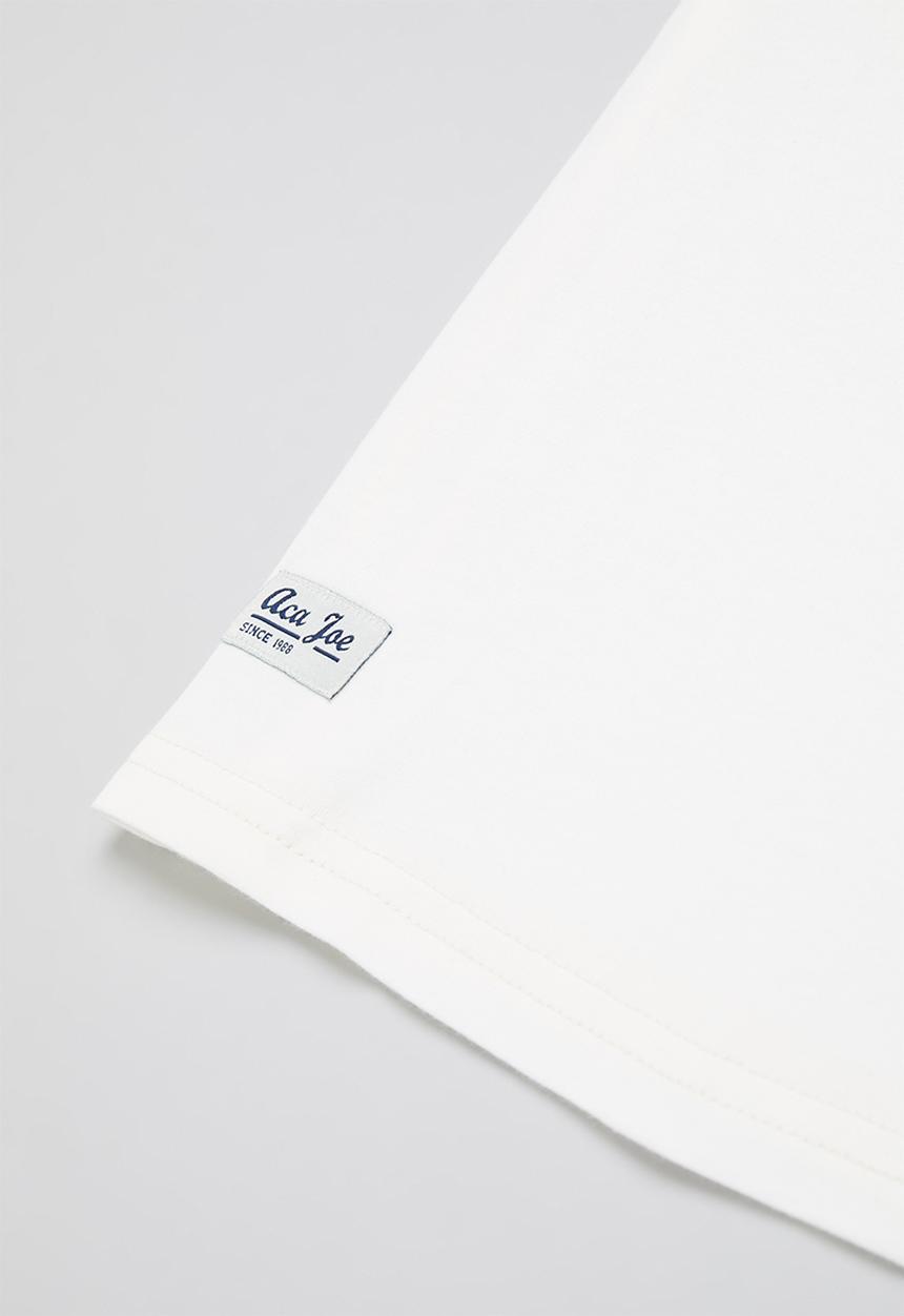 Aca Joe - Aca joe printed raglan crew tee - white & navy