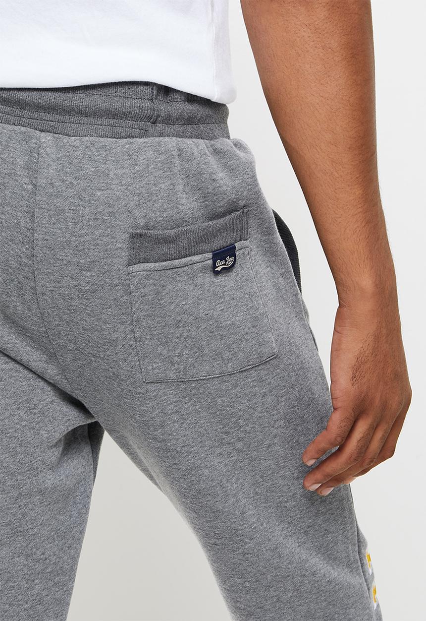 Aca Joe - Aca joe side embroidered fleece  jogger - charcoal