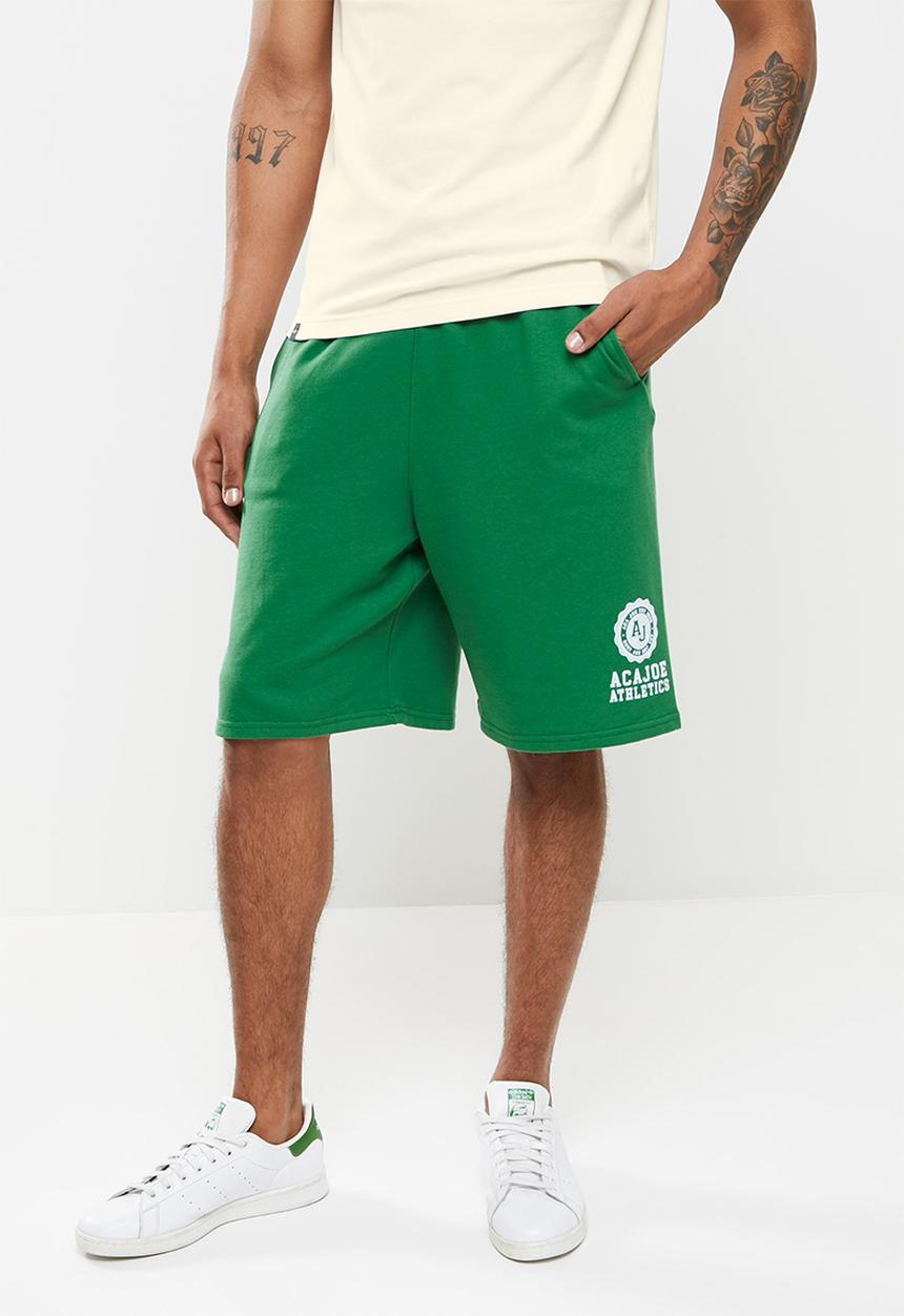 Aca Joe - Aca joe side logo fleece short - green
