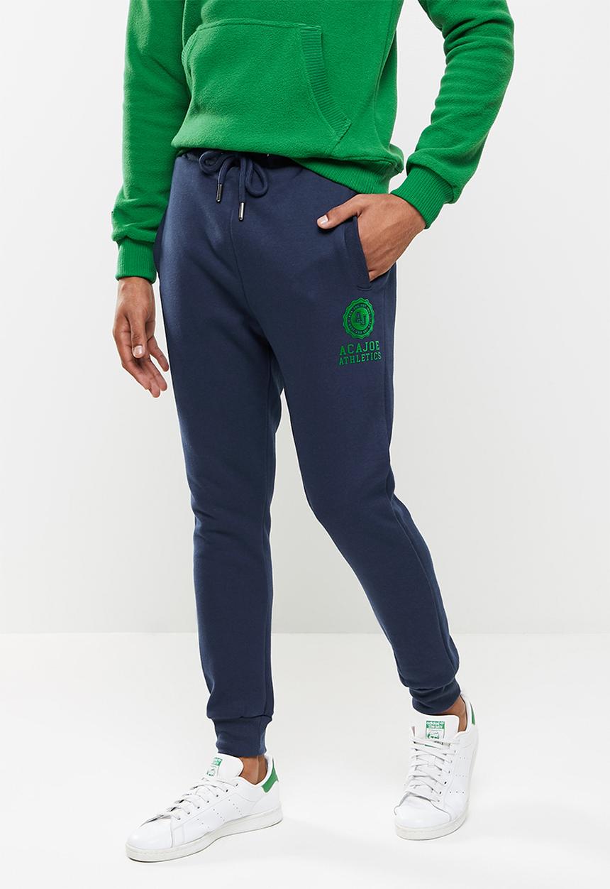 Aca Joe - Aca joe flock emblem fleece jogger - navy