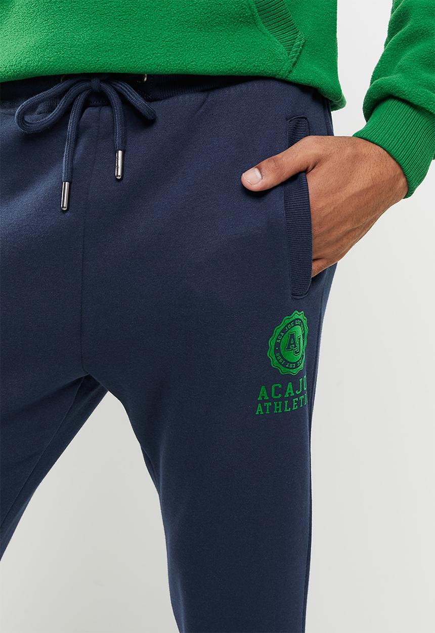 Aca Joe - Aca joe flock emblem fleece jogger - navy