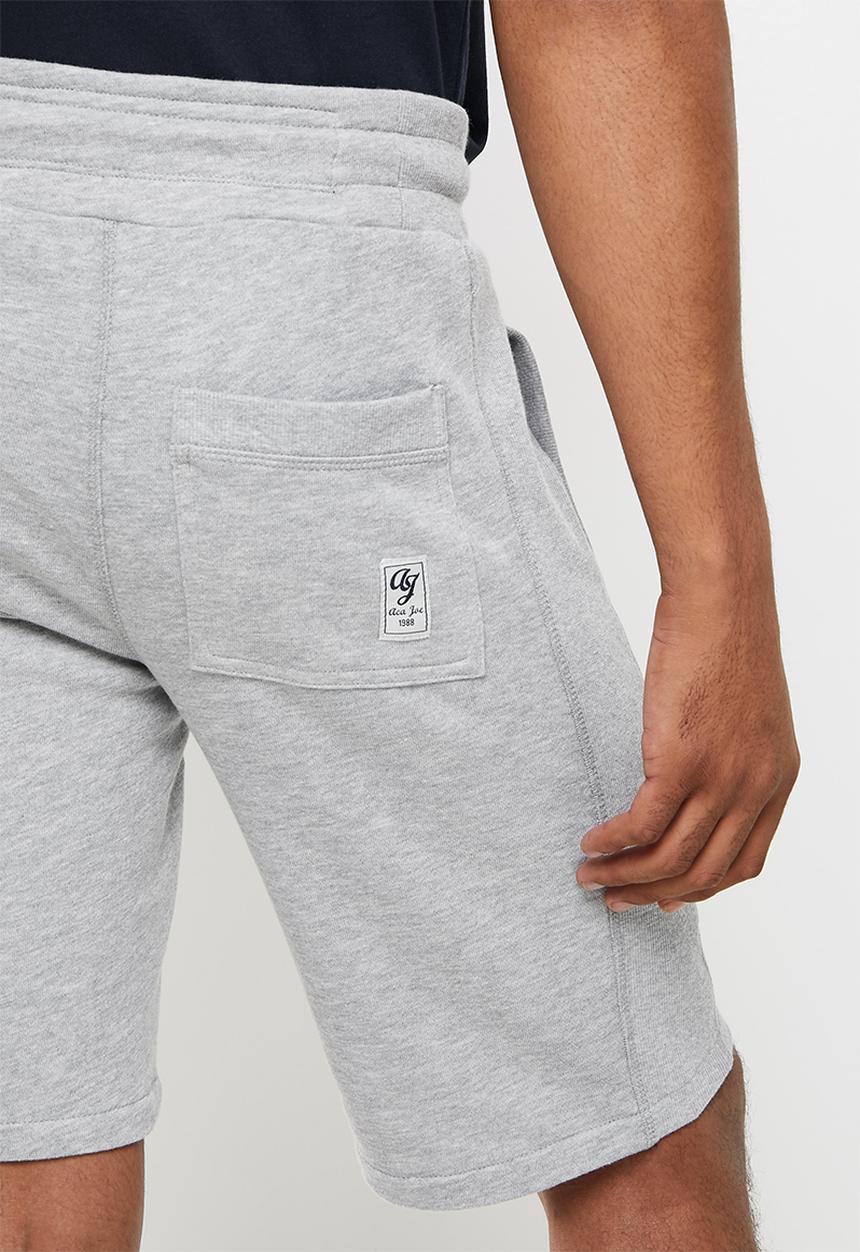 Aca Joe - Small logo fleece shorts - grey melange