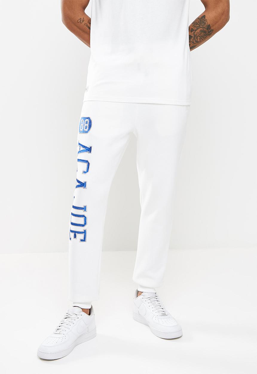 Aca Joe - Side embroidered jogger - white