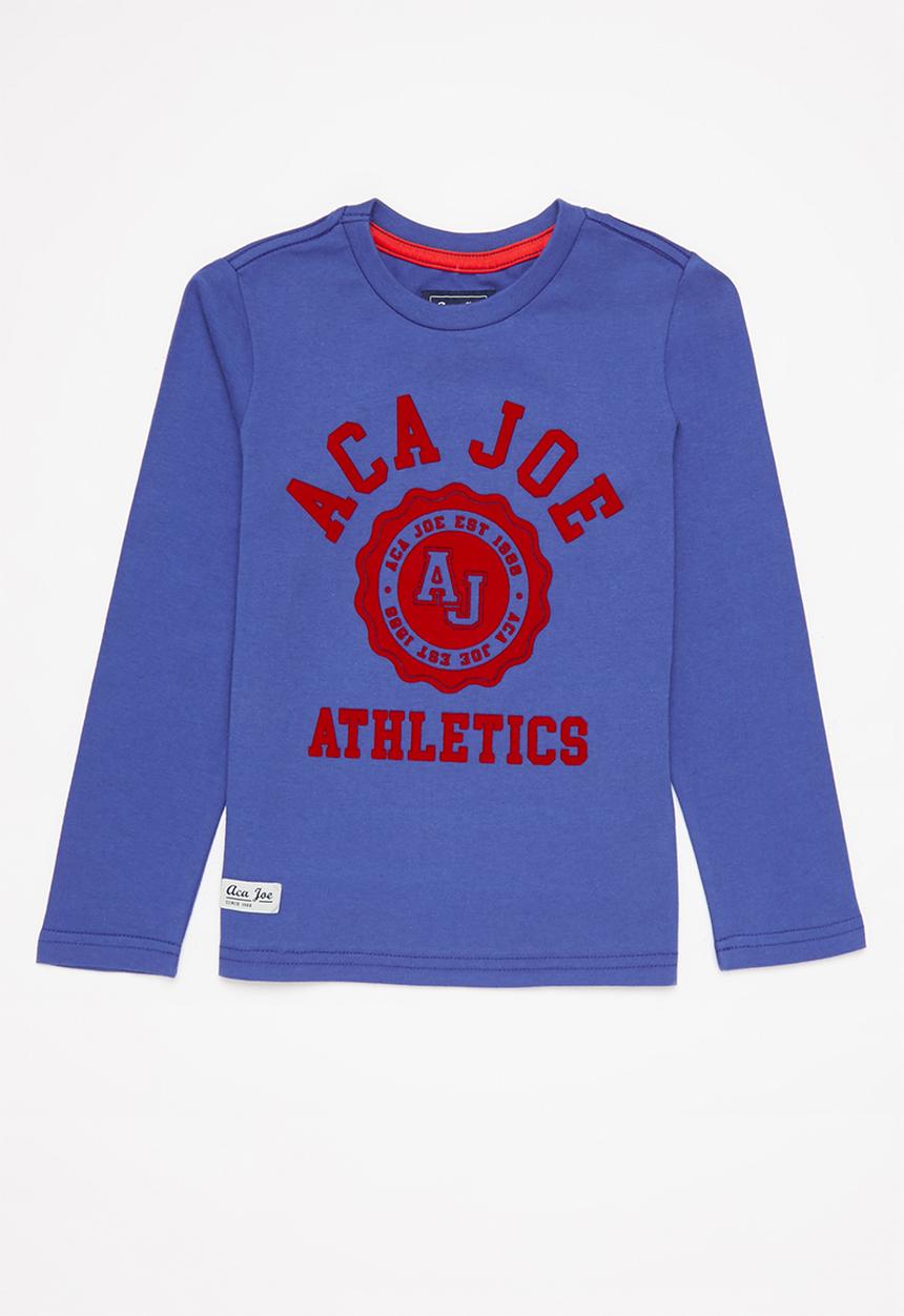 Aca Joe - Preboys aca joe flock heritage tee - blue & red