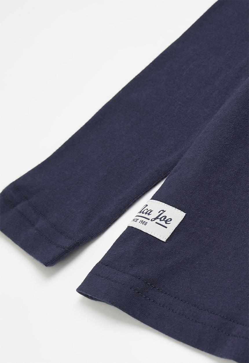 Aca Joe - Aca joe high square long sleeve heritage crew tee - navy