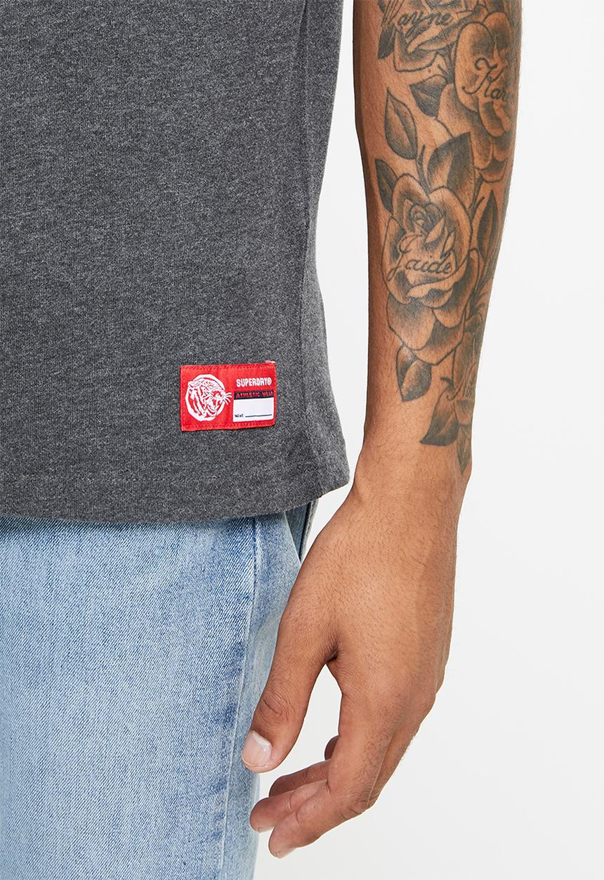 Superdry. - T&f tee - charcoal marl