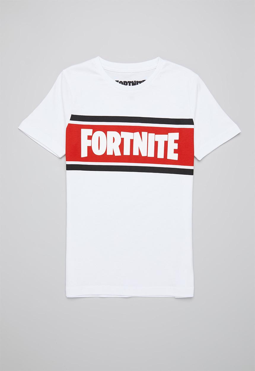 Rebel Republic - Fortnite stripe logo tee - white