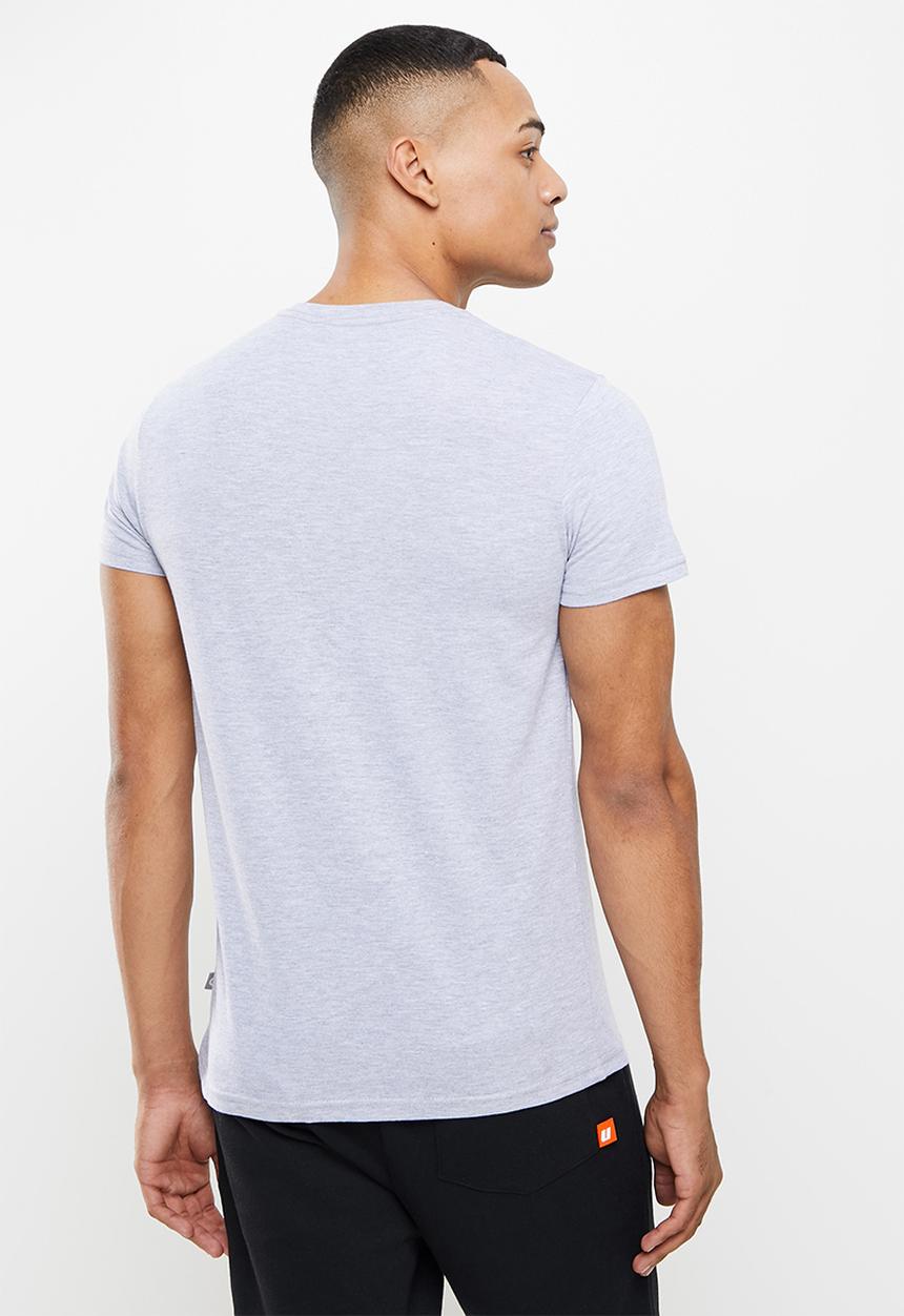 urban° - Urban embroidered  tee - grey 