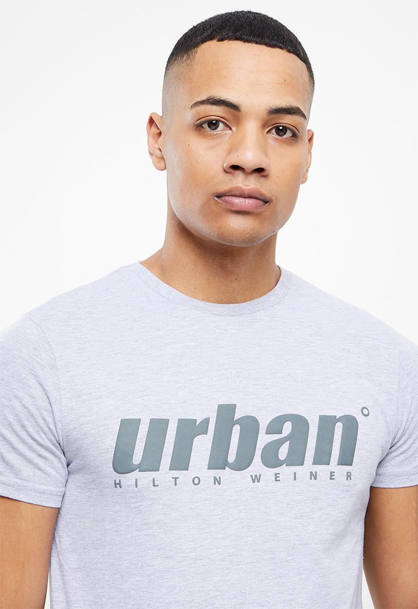 urban° - Urban embroidered  tee - grey 