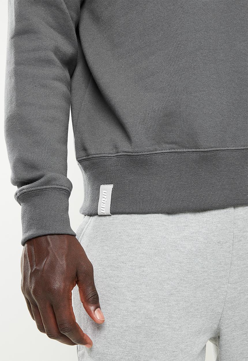 urban° - Urban tonal terry logo sweater - charcoal