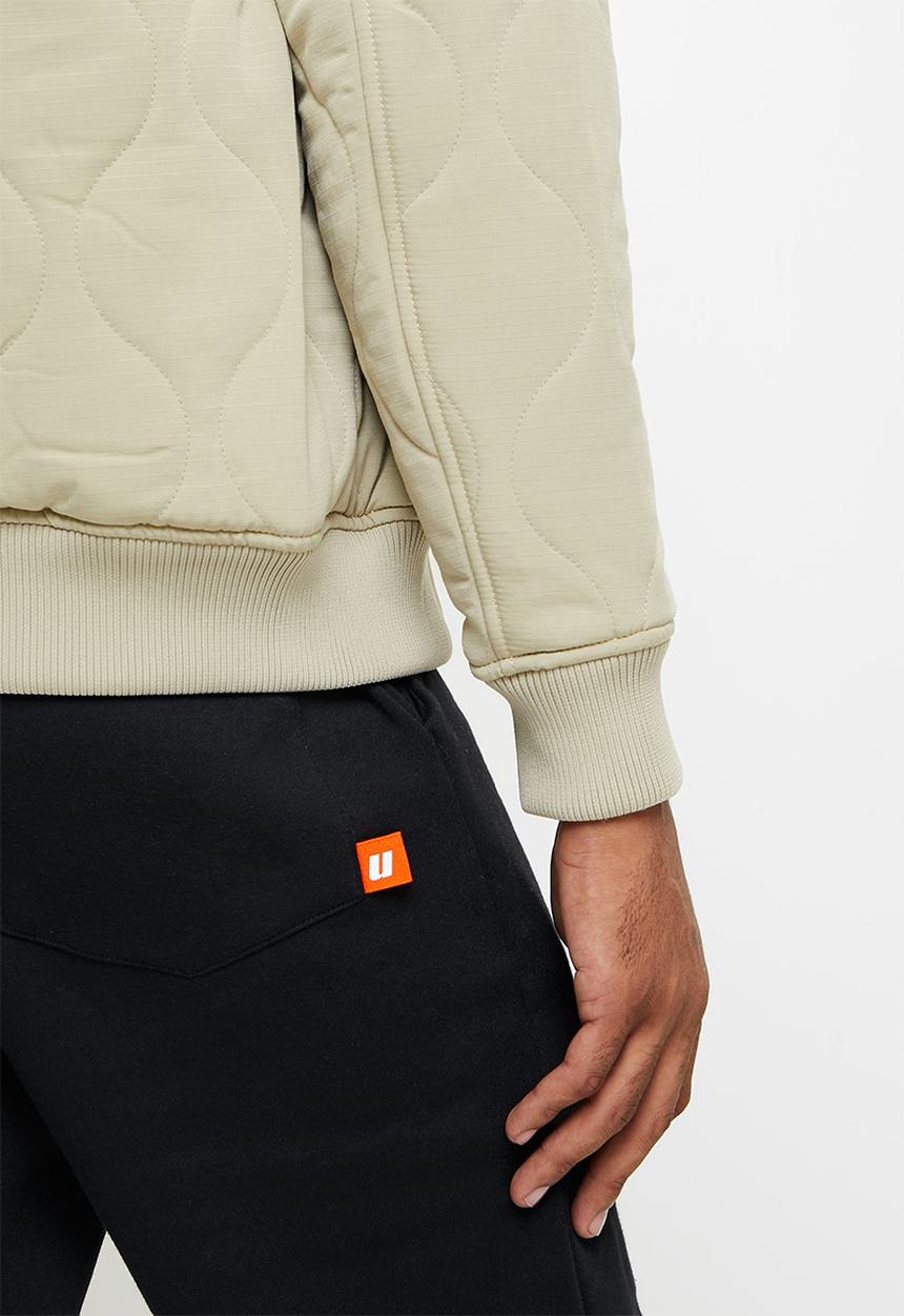 urban° - Urban nylon blend quilted  bomber - beige 
