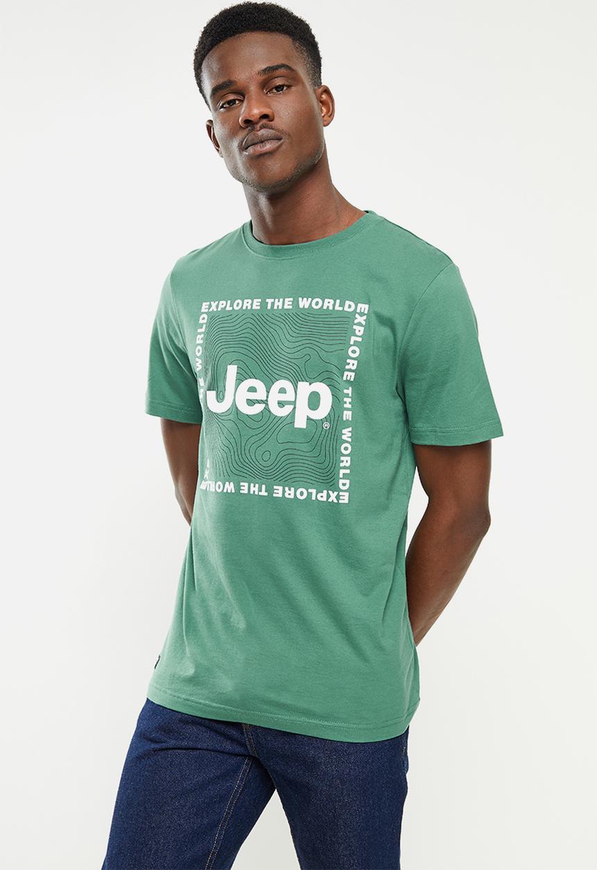 JEEP - Fashion graphics tee-velvet pine-jeep - green 