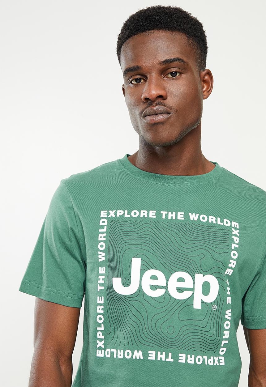 JEEP - Fashion graphics tee-velvet pine-jeep - green 