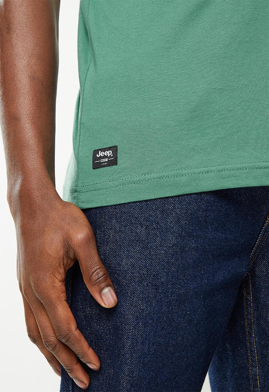 JEEP - Fashion graphics tee-velvet pine-jeep - green 
