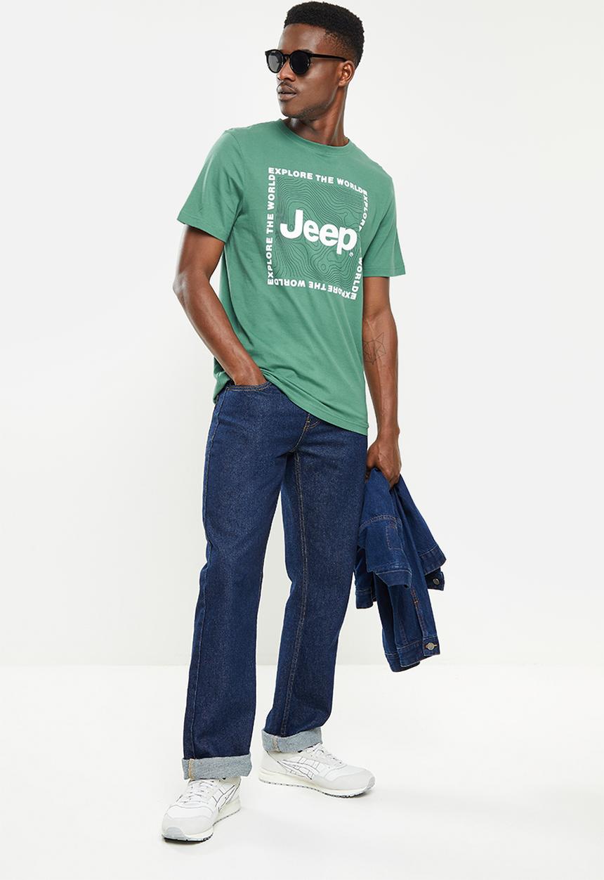 JEEP - Fashion graphics tee-velvet pine-jeep - green 