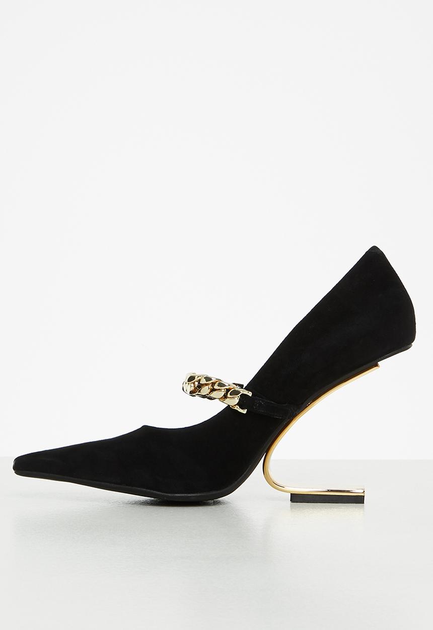 Jeffrey Campbell - Half-past - black suede gold