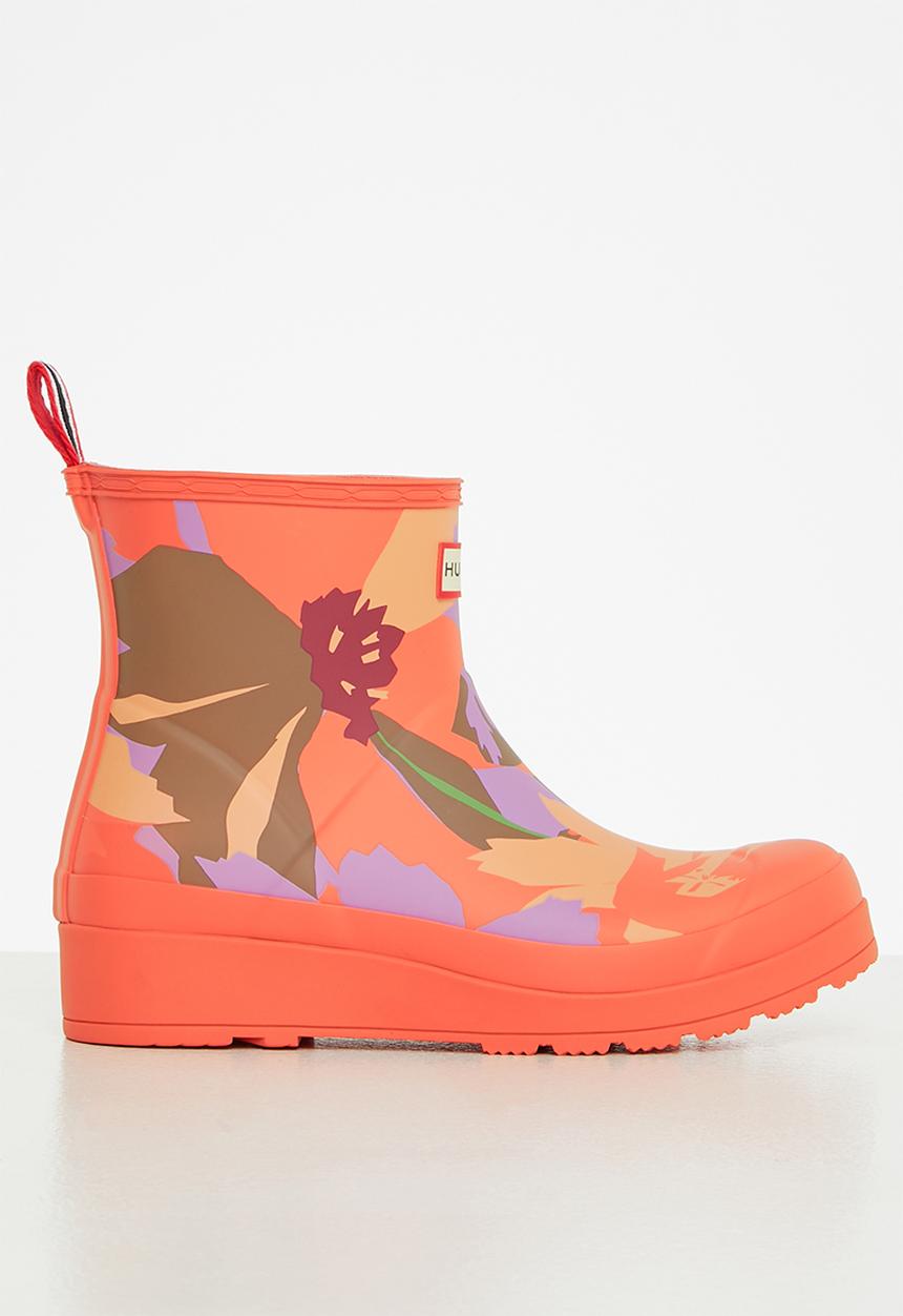 Hunter - Play wild meadow print - sun-cup orange