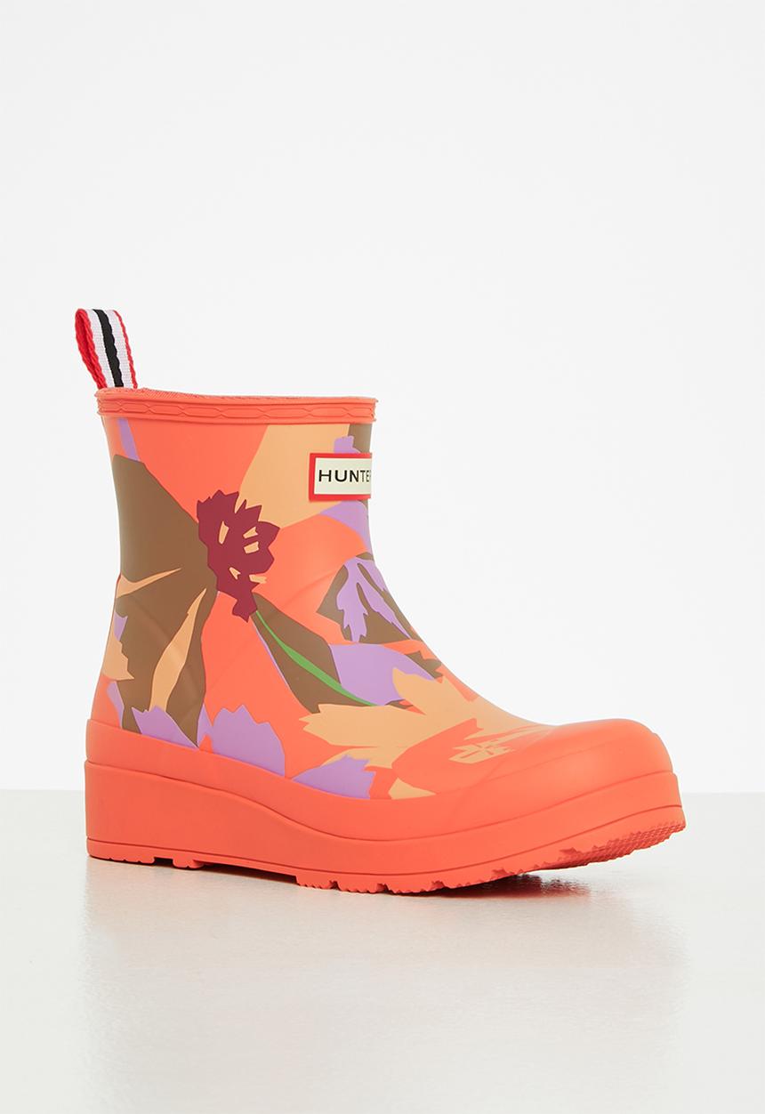 Hunter - Play wild meadow print - sun-cup orange