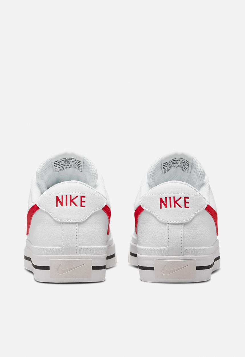 Nike - Court legacy next nature - white/university red-black-team orange