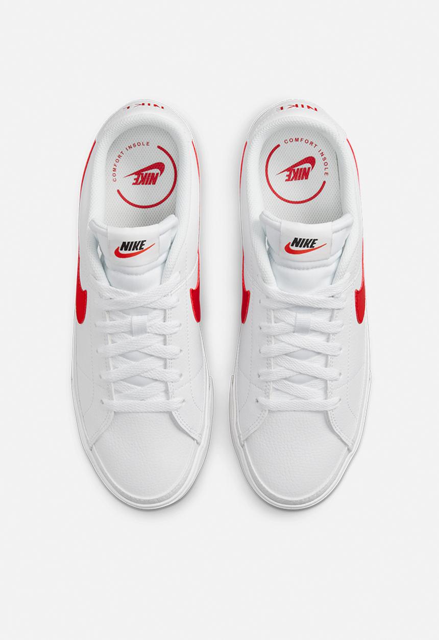 Nike - Court legacy next nature - white/university red-black-team orange