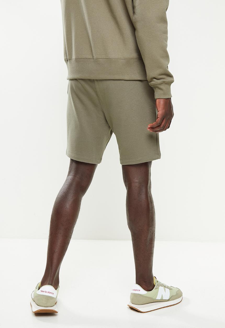 urban° - Urban unbrushed terry printed front short - khaki