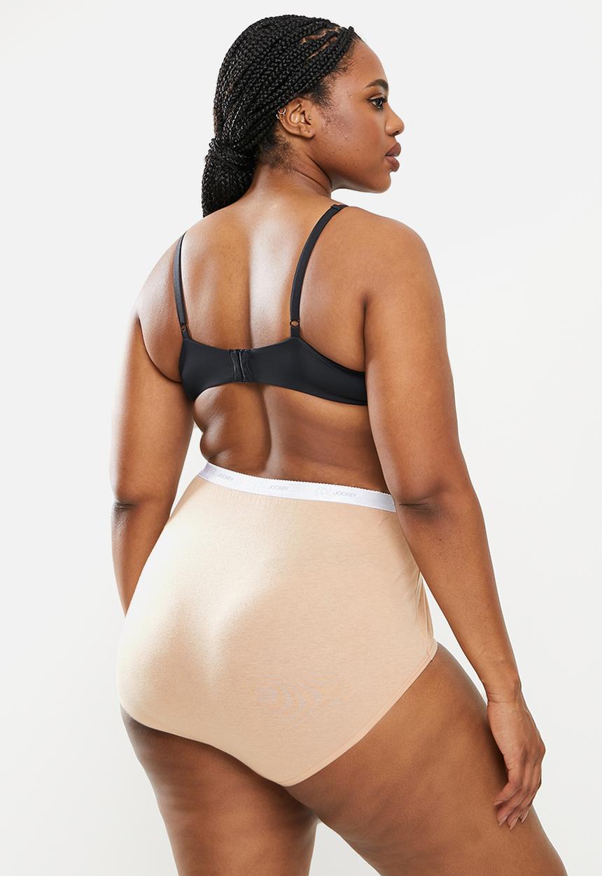 Jockey - Plus 3 pack plain full brief - multi