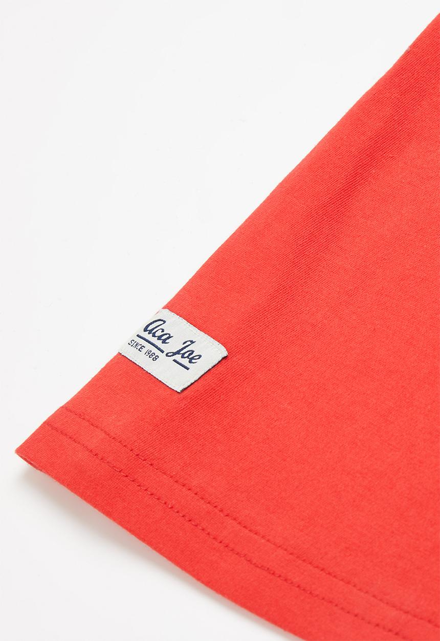 Aca Joe - Aca joe embossed core crew tee - red
