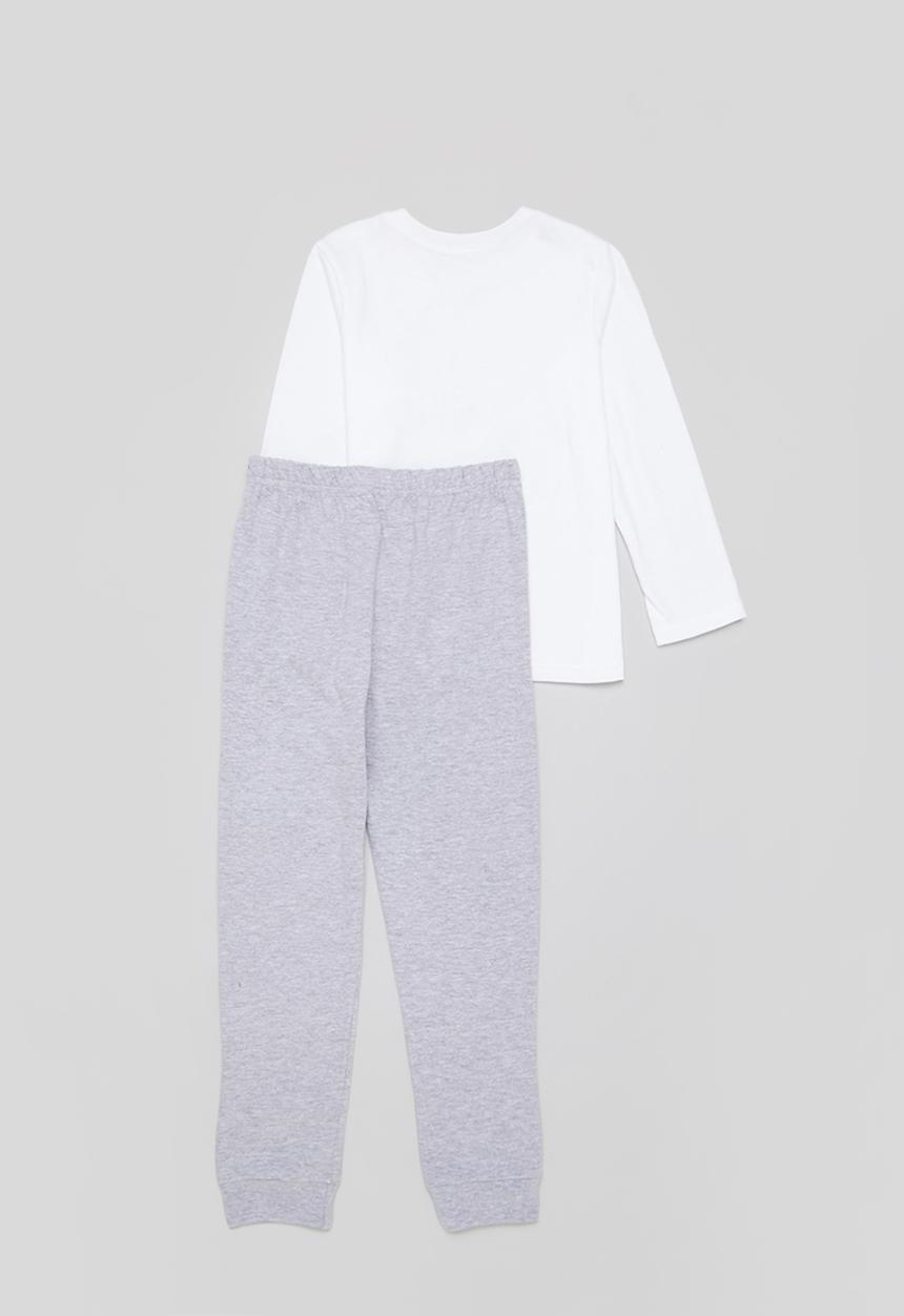 Pop Candy - Girls pj set - grey & white 