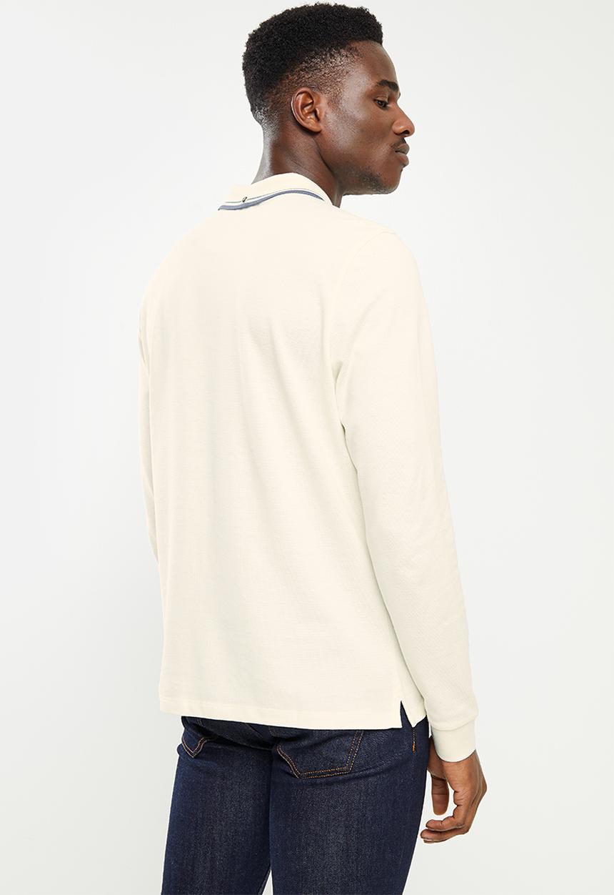 Ben Sherman - Ramford long sleeve golfer - off white