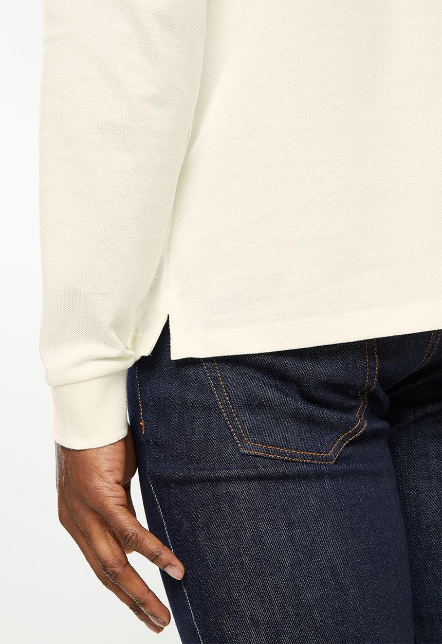 Ben Sherman - Ramford long sleeve golfer - off white